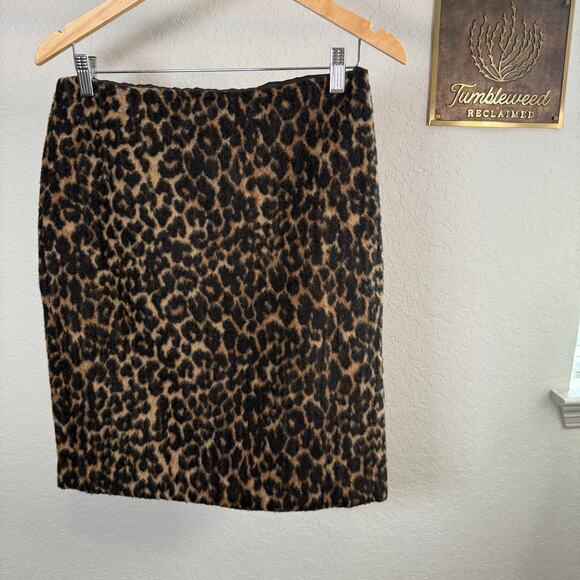 Women's Talbots Leopard Animal Print Straight Pencil Skirt Size 8 Petite - Picture 2 of 8